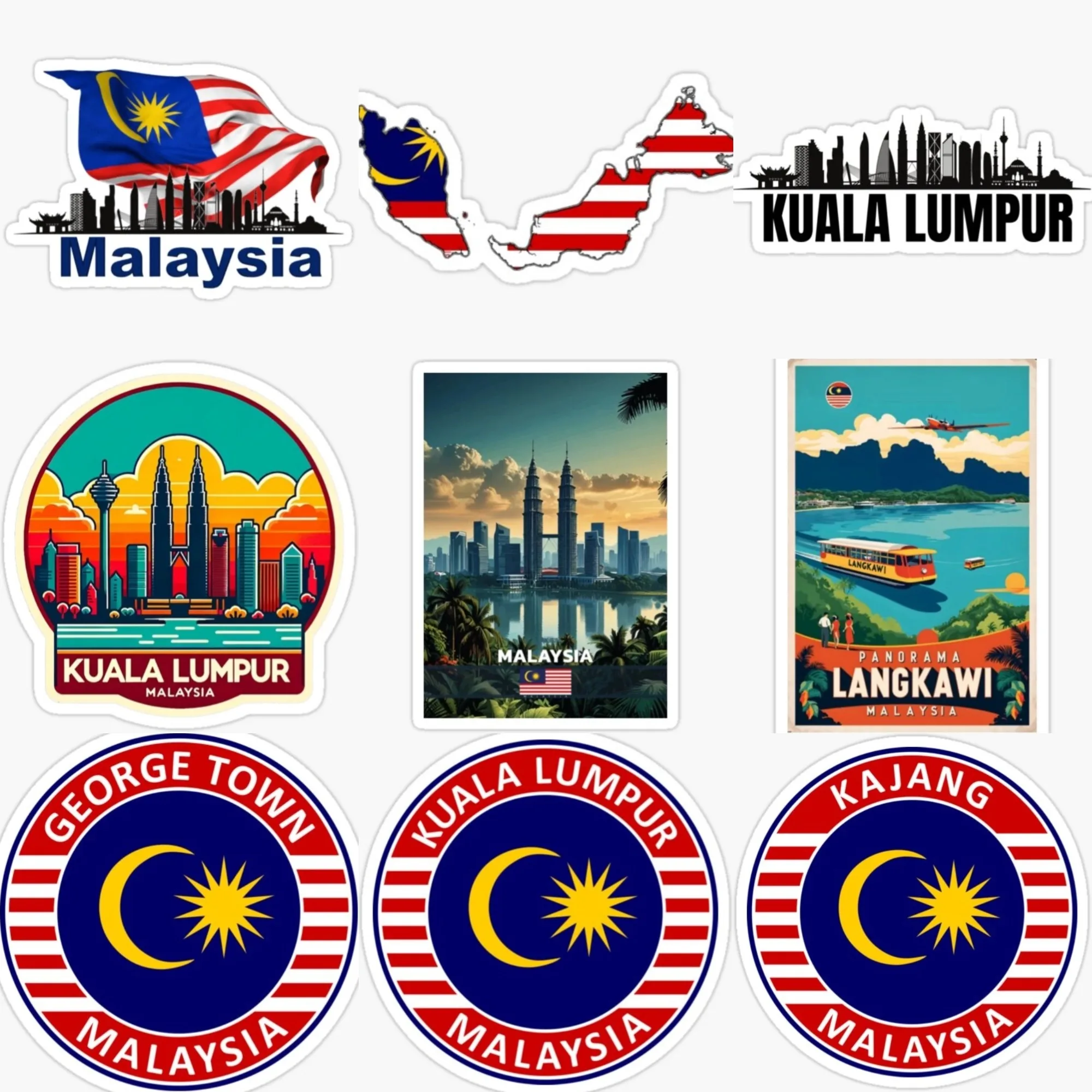 Car Accessories Malaysia - Флаг Малайзии, карта, эмблема, пейзаж, креативная